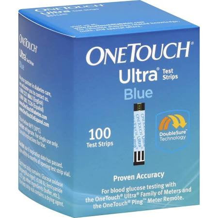 One Touch Ultra Blue Glucose Test Strips - 100 count